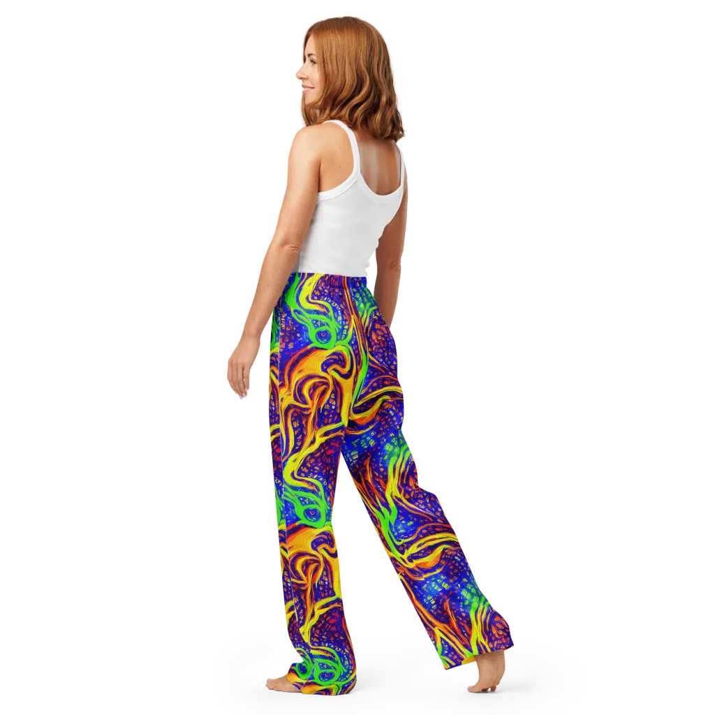 Firewater Maze on Women's Pajama Pants — Back