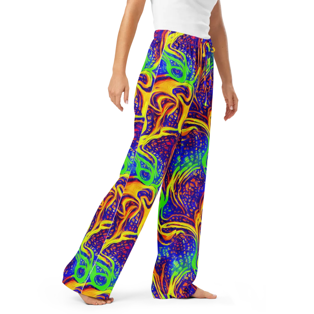 Firewater Maze on Women's Pajama Pants — Right Front