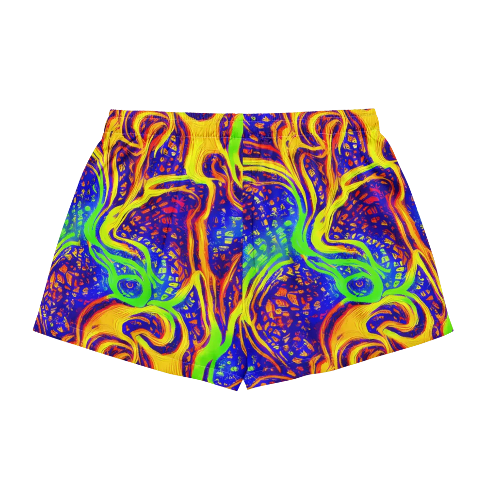 Firewater Maze on Women's Pajama Shorts — Back