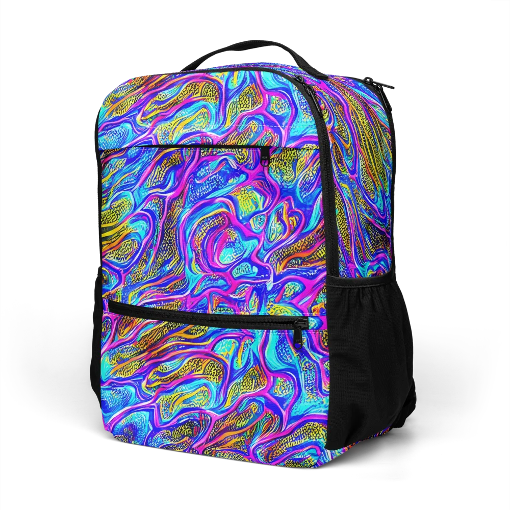 Fluorescent Jungle on Utility Backpack — Left Front