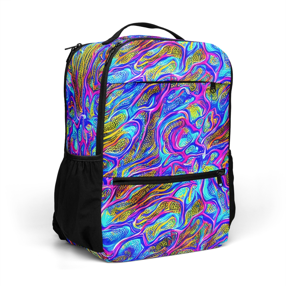 Fluorescent Jungle on Utility Backpack — Right Front