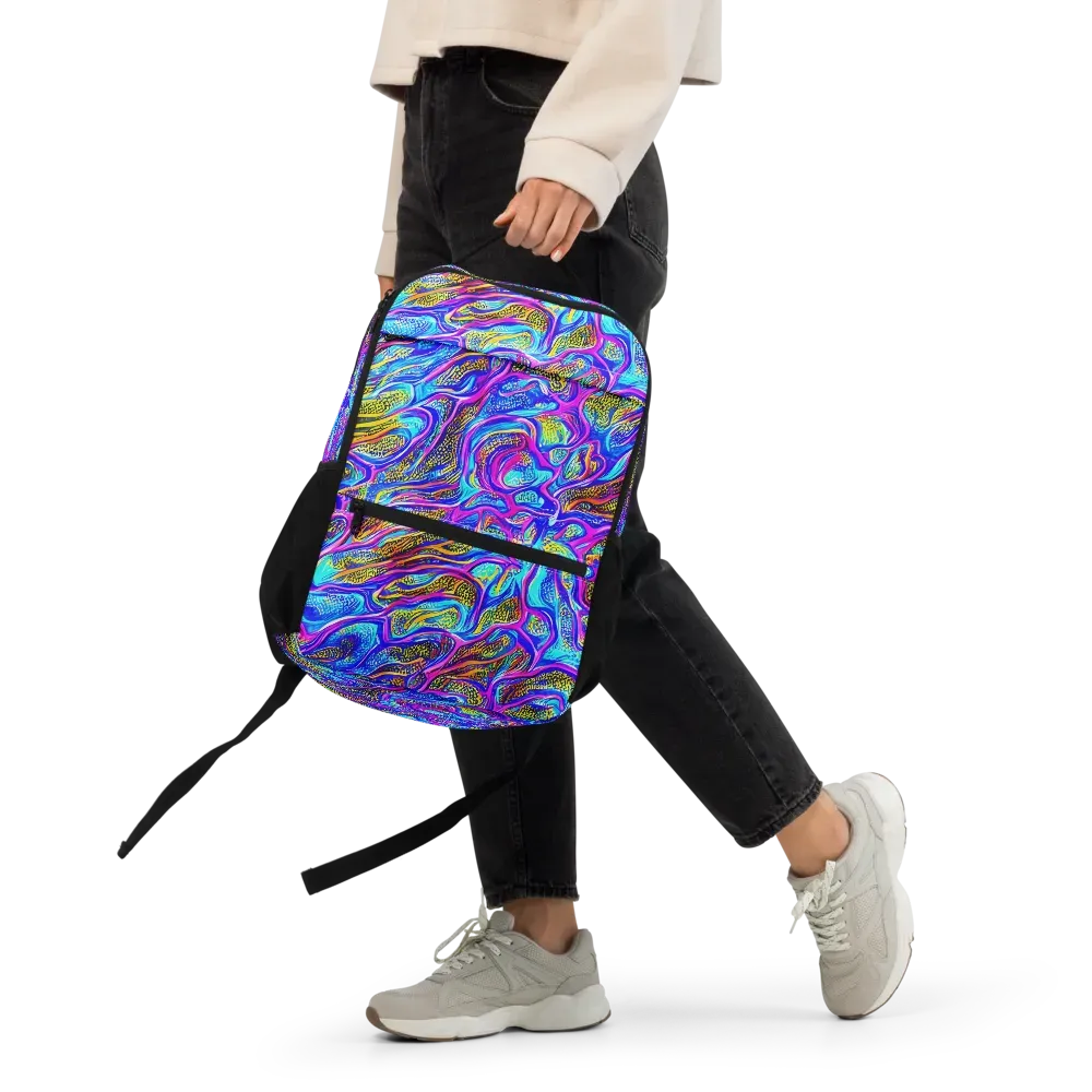 Fluorescent Jungle on Utility Backpack — Front