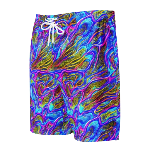 Fluorescent Jungle on a Men's Board Shorts