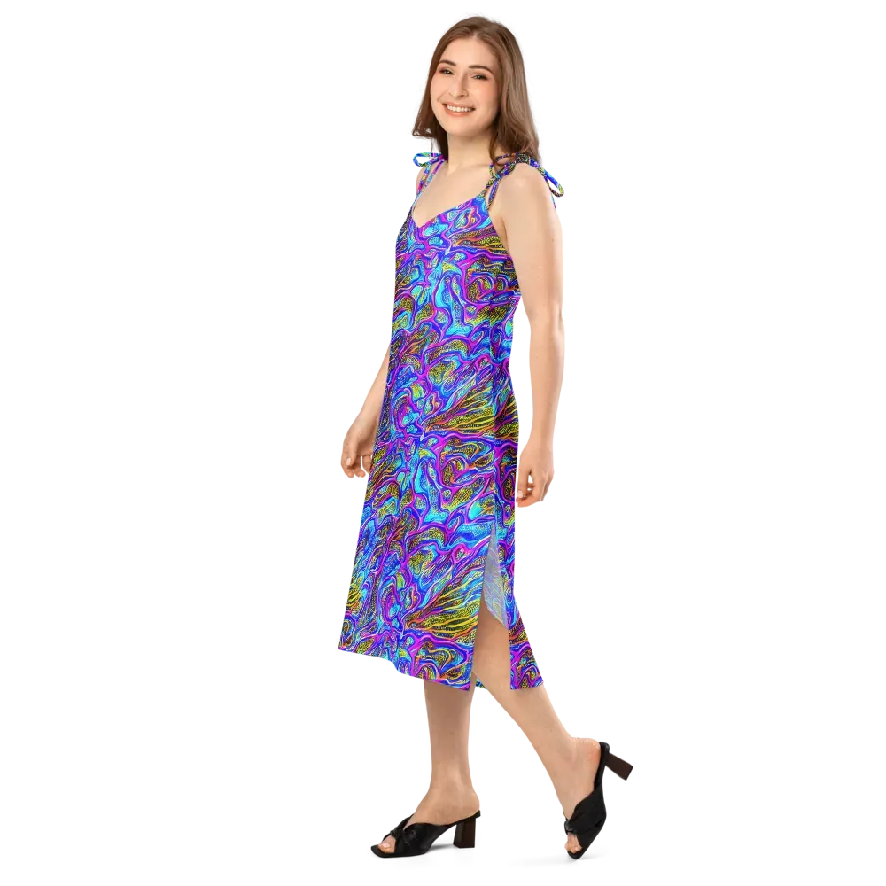 Fluorescent Jungle on Slip Dress — Left Front