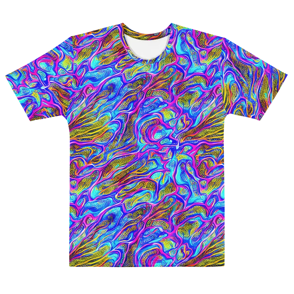 Fluorescent Jungle on Men's Cotton Crew Neck T-Shirt — Front