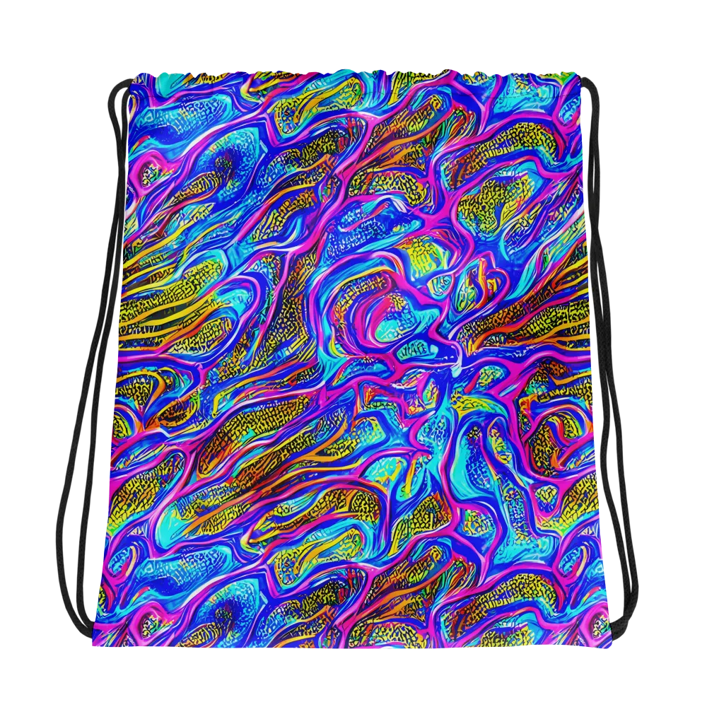 Fluorescent Jungle on Drawstring Bag — Photo