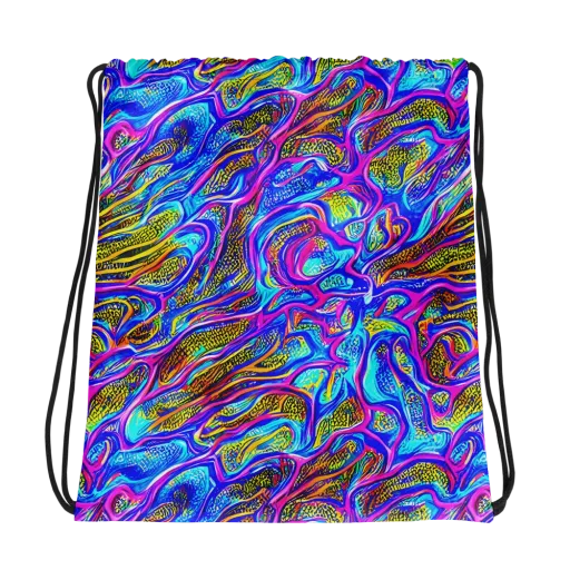 Fluorescent Jungle on a Drawstring Bag