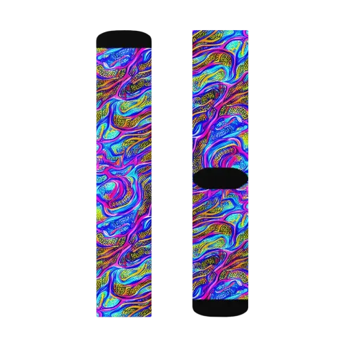 Fluorescent Jungle on a Socks