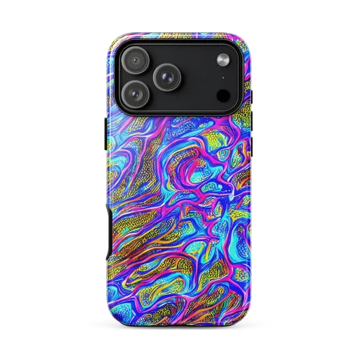 Fluorescent Jungle on a Tough Case for iPhone®