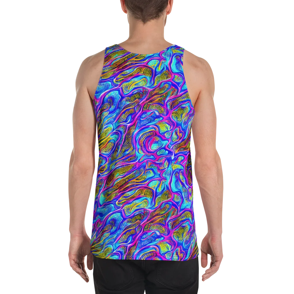 Fluorescent Jungle on Men's Tank Top — Back