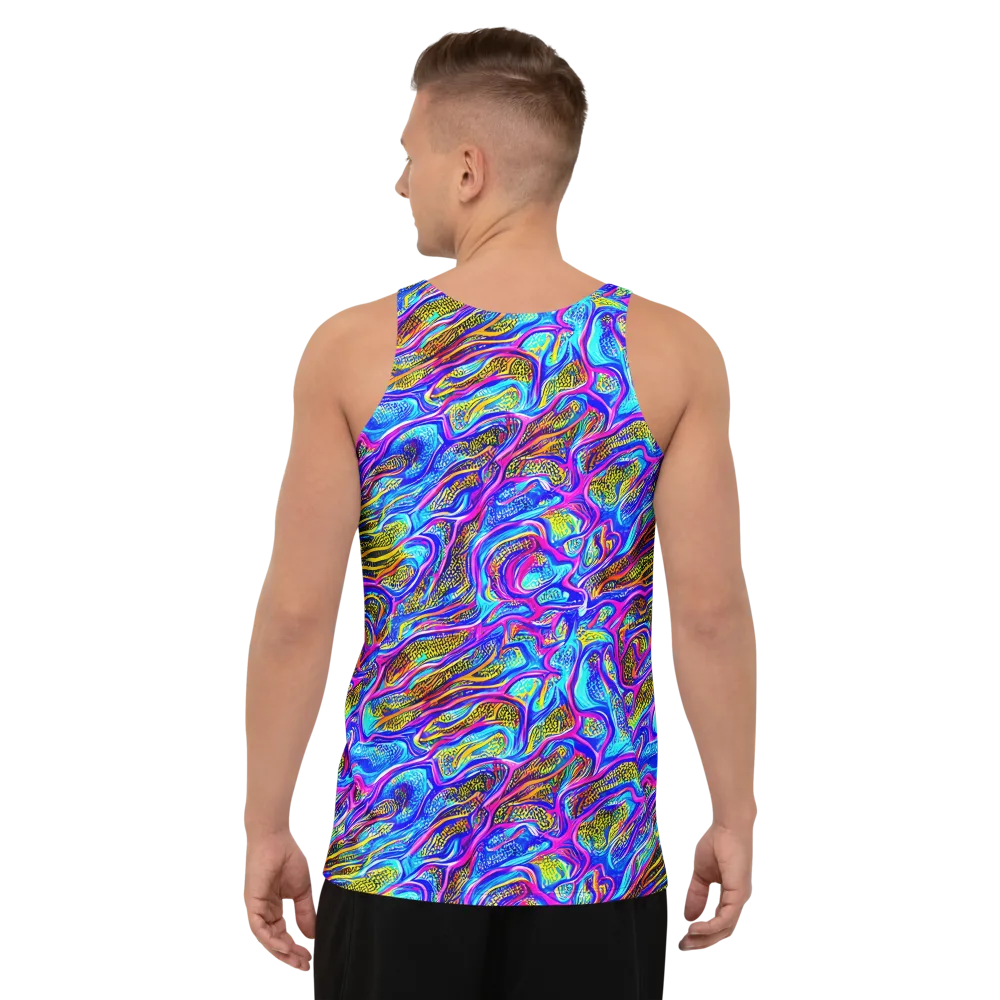 Fluorescent Jungle on Men's Tank Top — Back