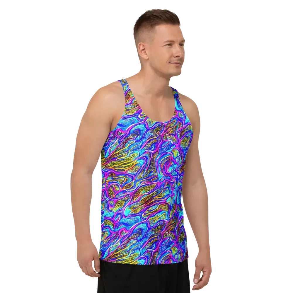 Fluorescent Jungle on Men's Tank Top — Right Front