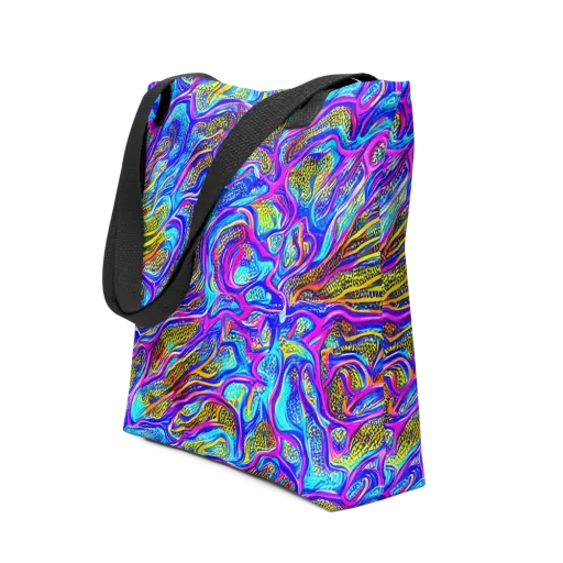 Fluorescent Jungle on a Tote Bag