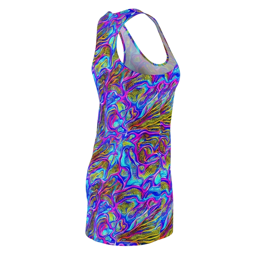 Fluorescent Jungle on Racerback Dress — Back Side
