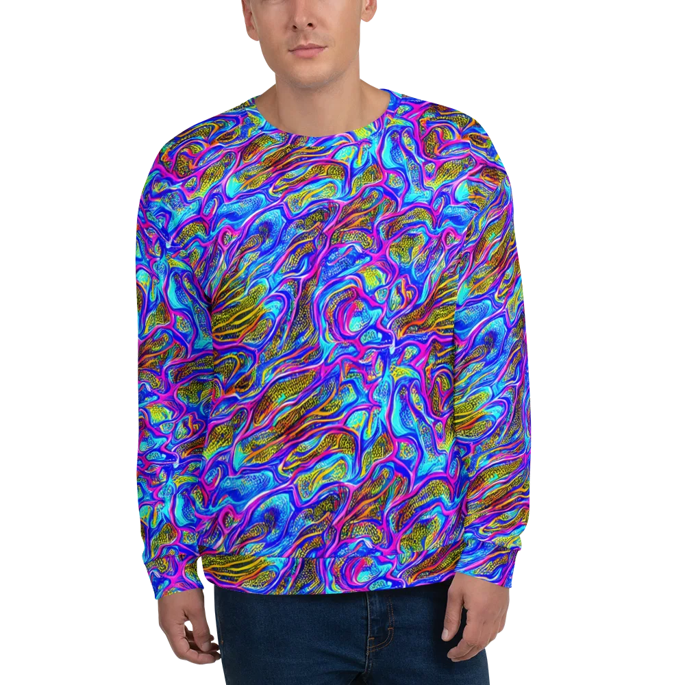 Fluorescent Jungle on Sweatshirt — Front
