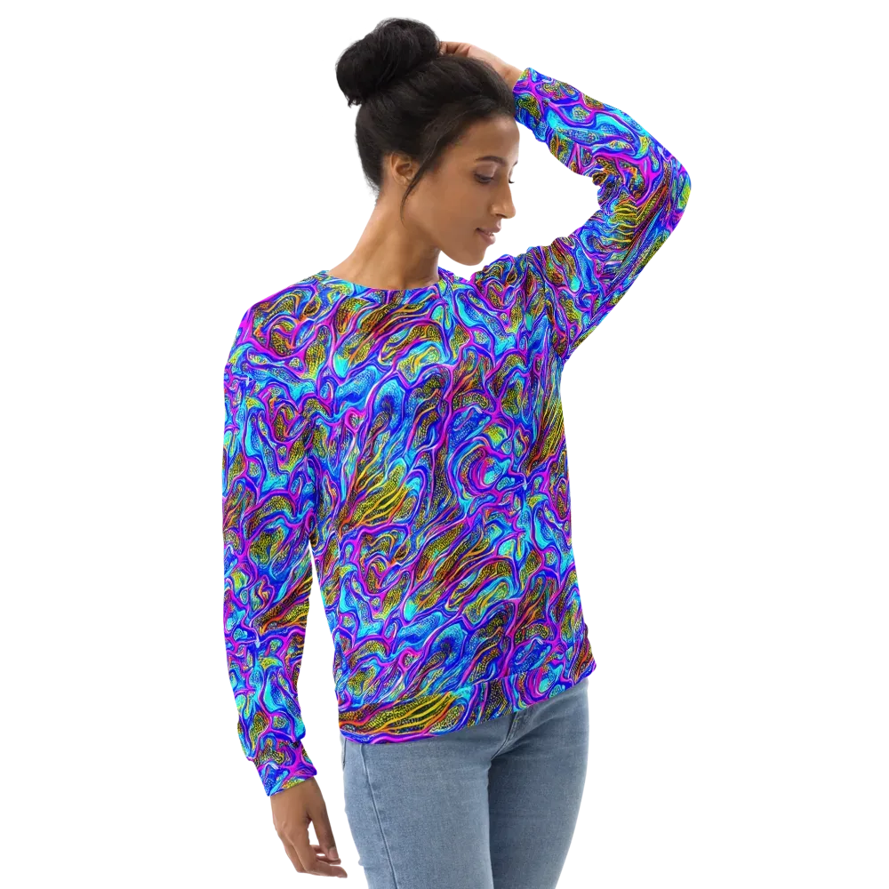 Fluorescent Jungle on Sweatshirt — Right Front