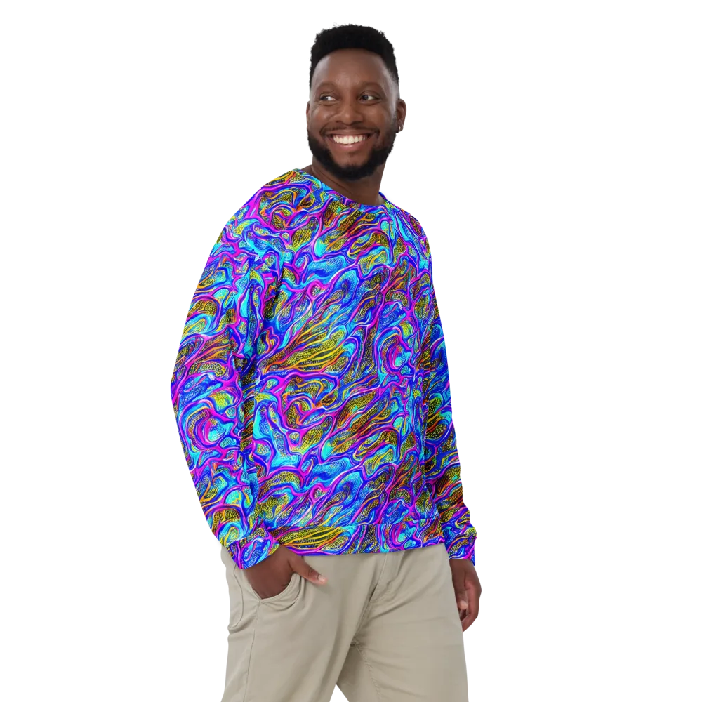 Fluorescent Jungle on Sweatshirt — Front