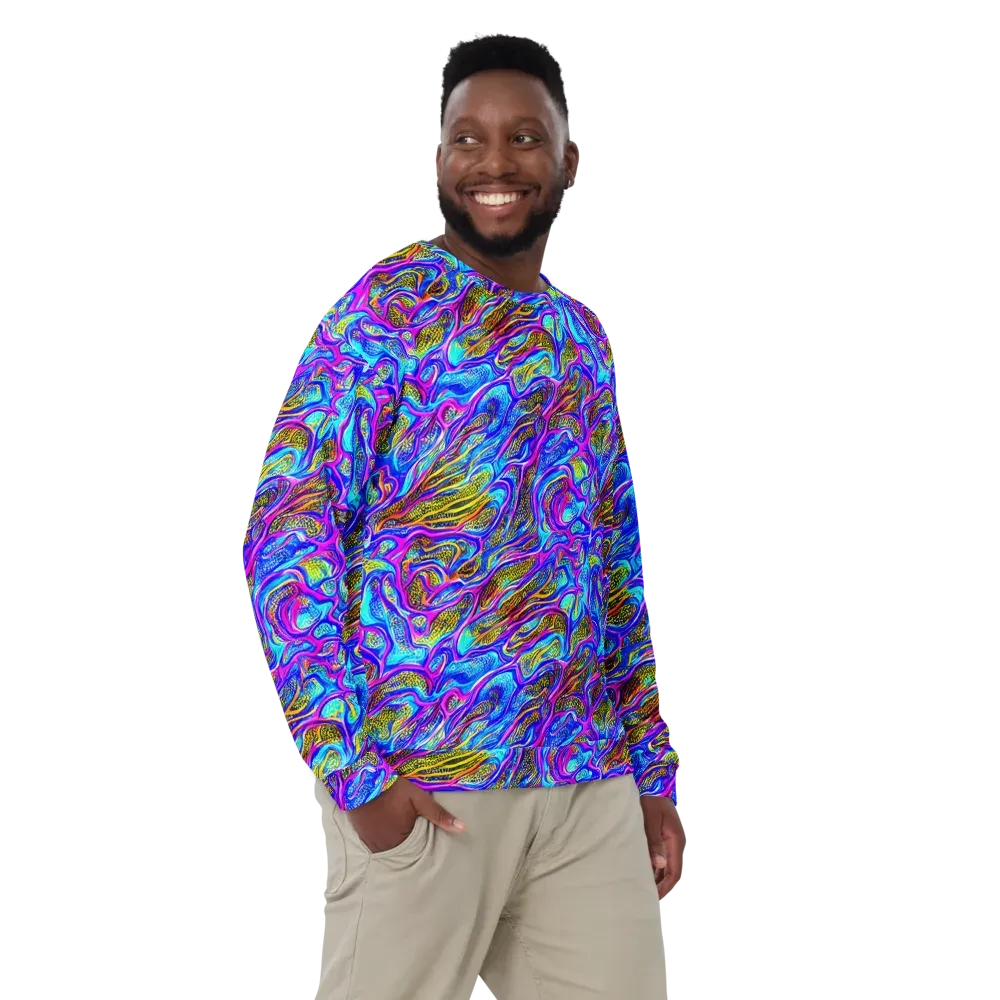 Fluorescent Jungle on Sweatshirt — Front