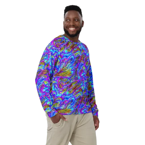 Fluorescent Jungle on a Sweatshirt