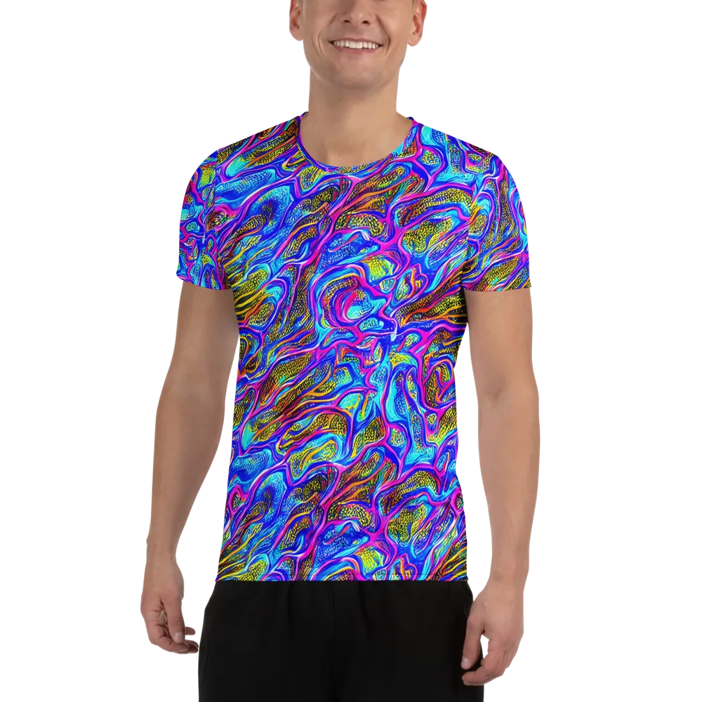 Fluorescent Jungle on Men's Athletic T-Shirt — Front