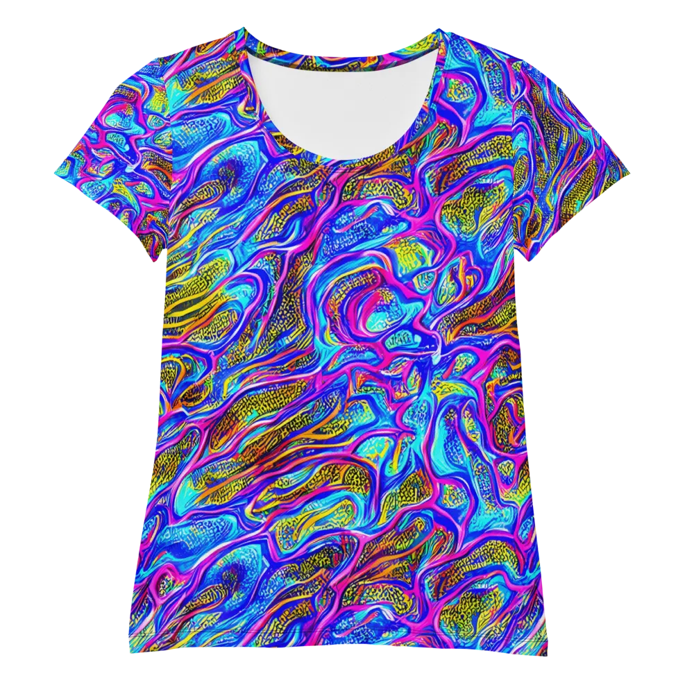 Fluorescent Jungle on Women's Athletic T-Shirt — Front
