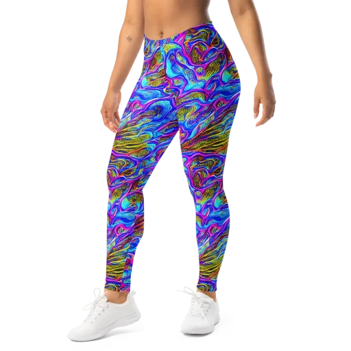 Fluorescent Jungle on a Leggings