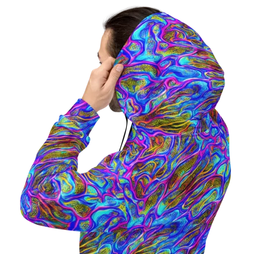Fluorescent Jungle on a Hoodie