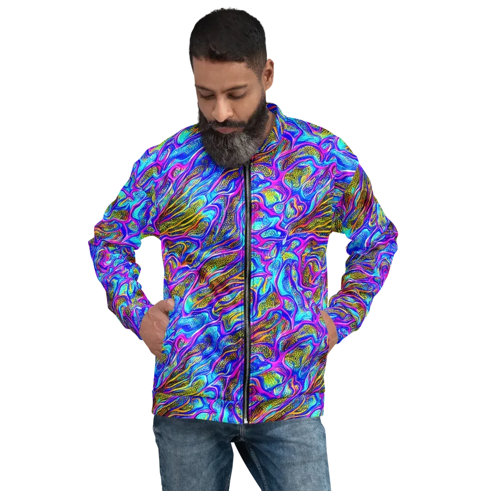 Fluorescent Jungle on Bomber Jacket — Front