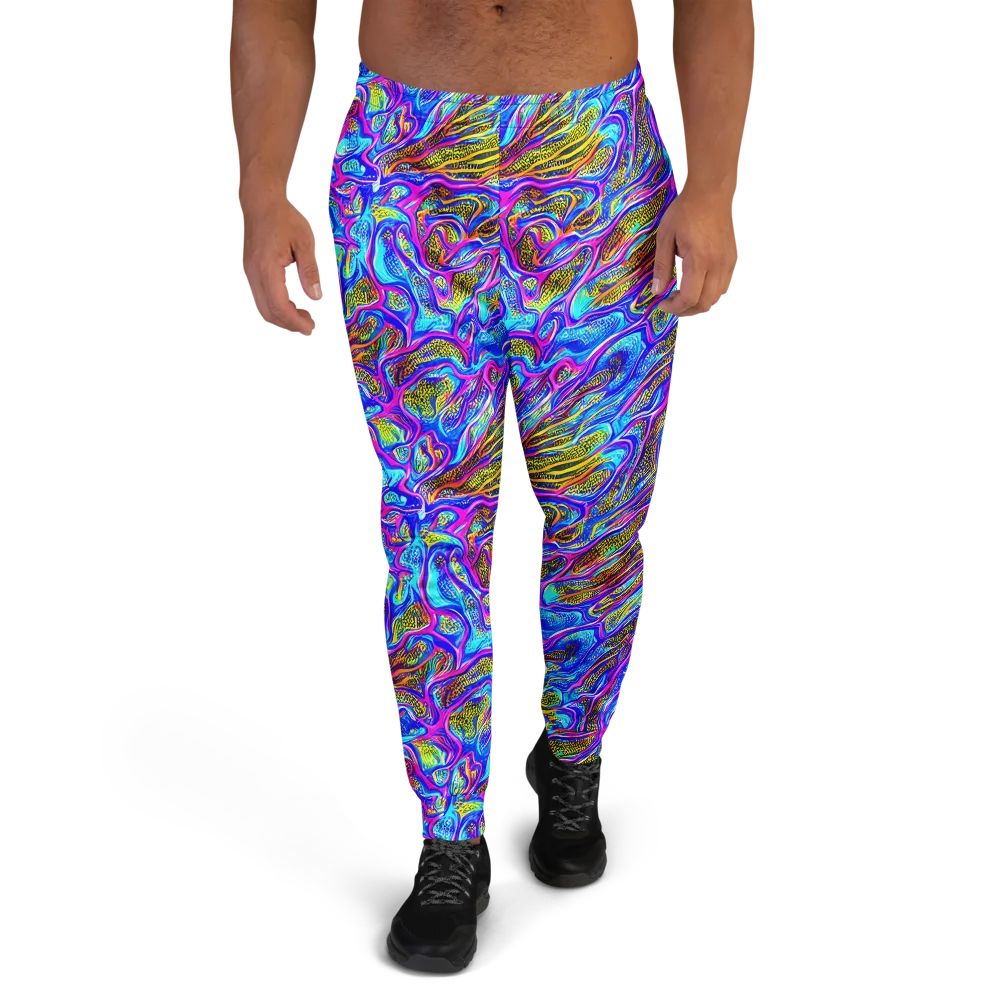 Fluorescent Jungle on Men's Joggers — Front
