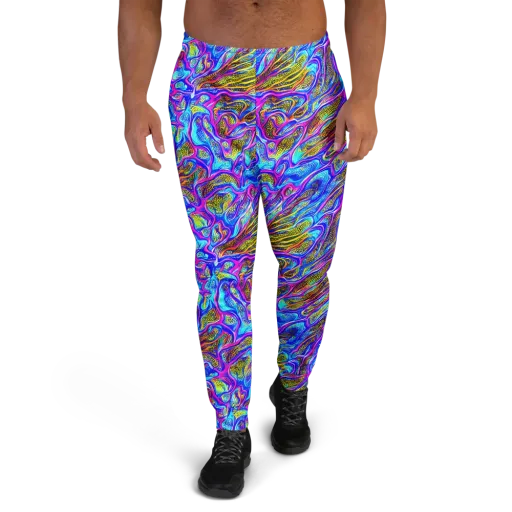 Fluorescent Jungle on a Men's Joggers