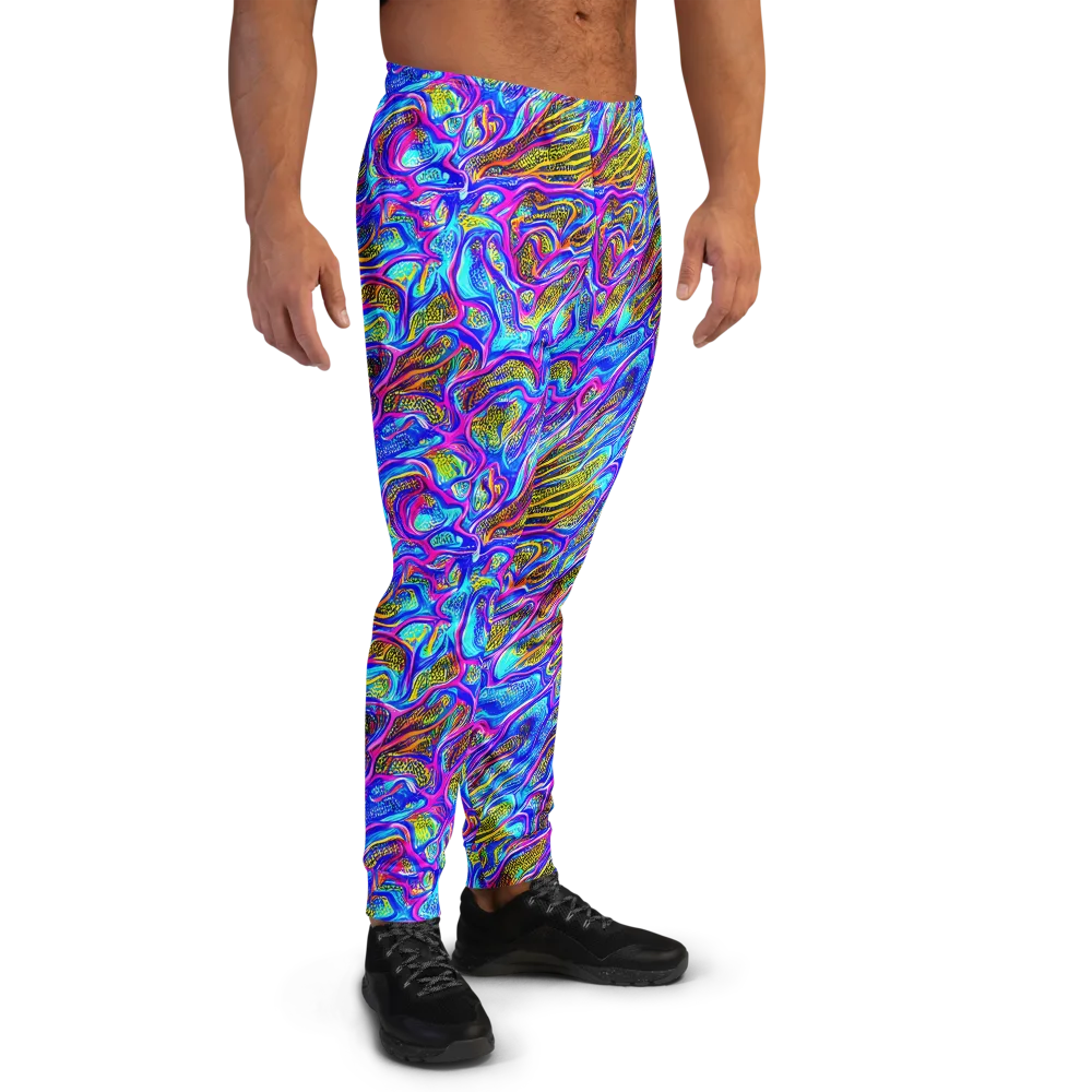 Fluorescent Jungle on Men's Joggers — Right