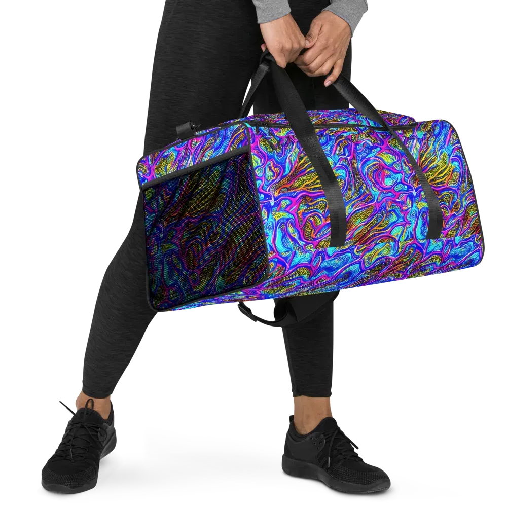 Fluorescent Jungle on Duffle Bag — Right Front