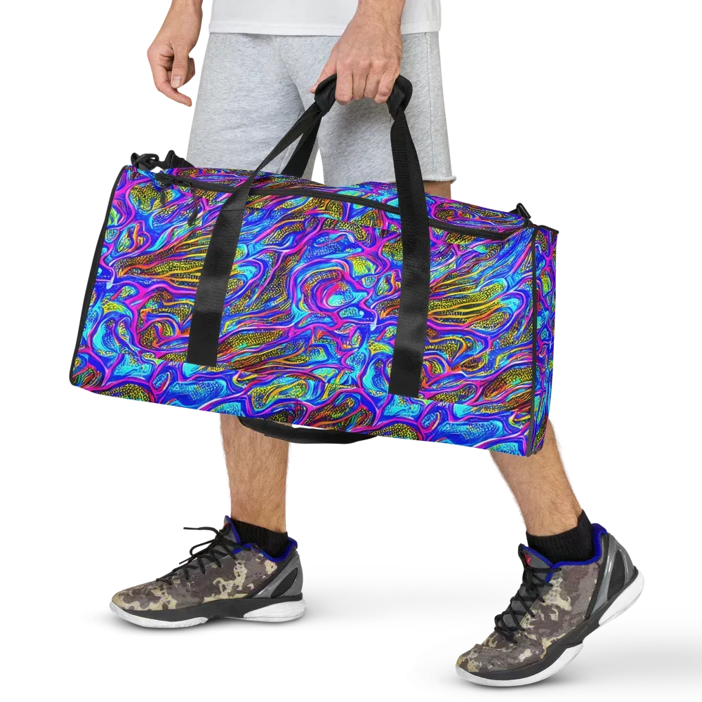 Fluorescent Jungle on Duffle Bag — Front