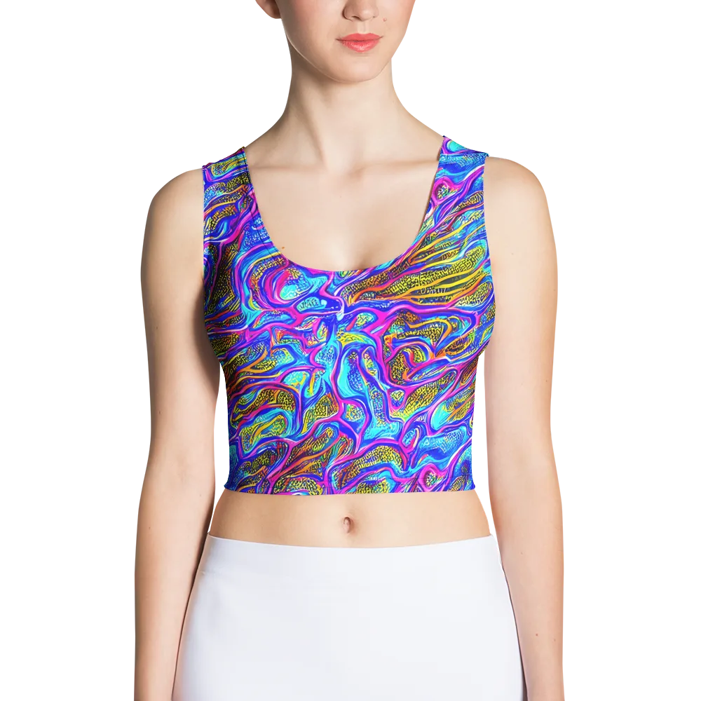 Fluorescent Jungle on Crop Top — Front