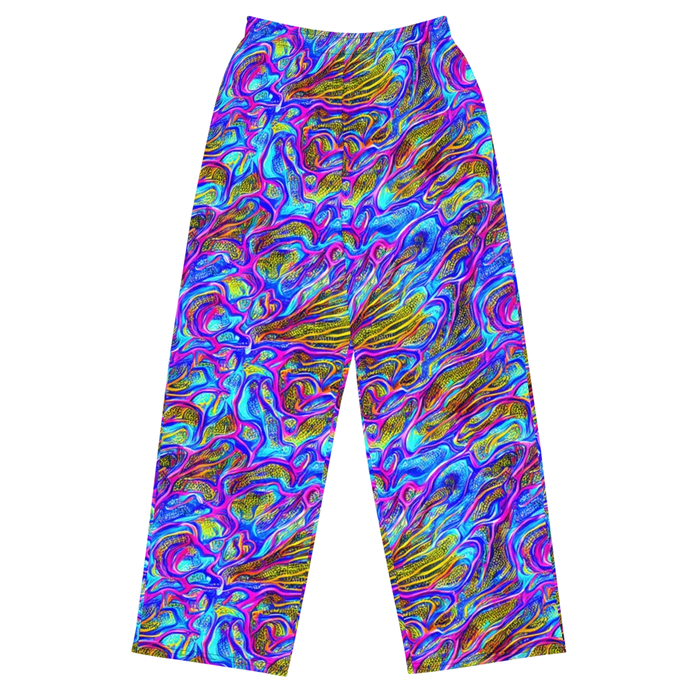 Fluorescent Jungle on Wide-Leg Pants — Front