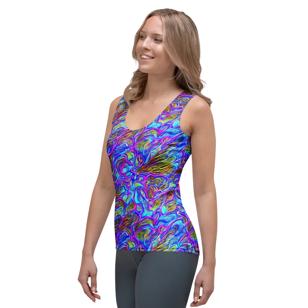 Fluorescent Jungle on Women's Tank Top — Left Front