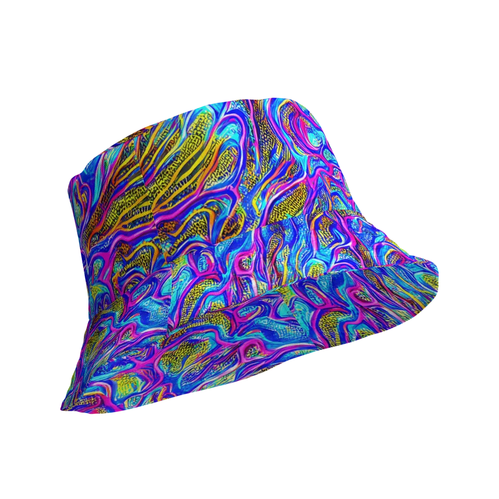 Fluorescent Jungle on Reversible Bucket Hat — Product details Outside