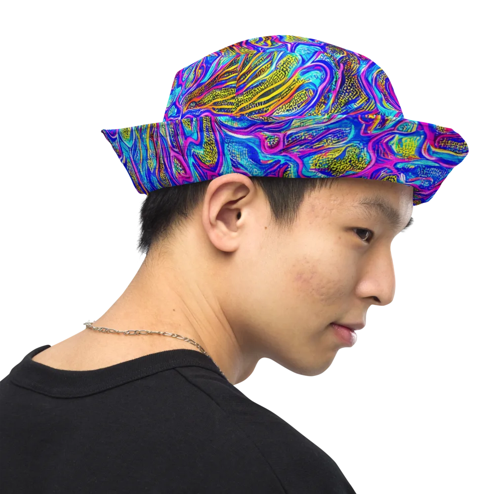 Fluorescent Jungle on Reversible Bucket Hat — Right Outside