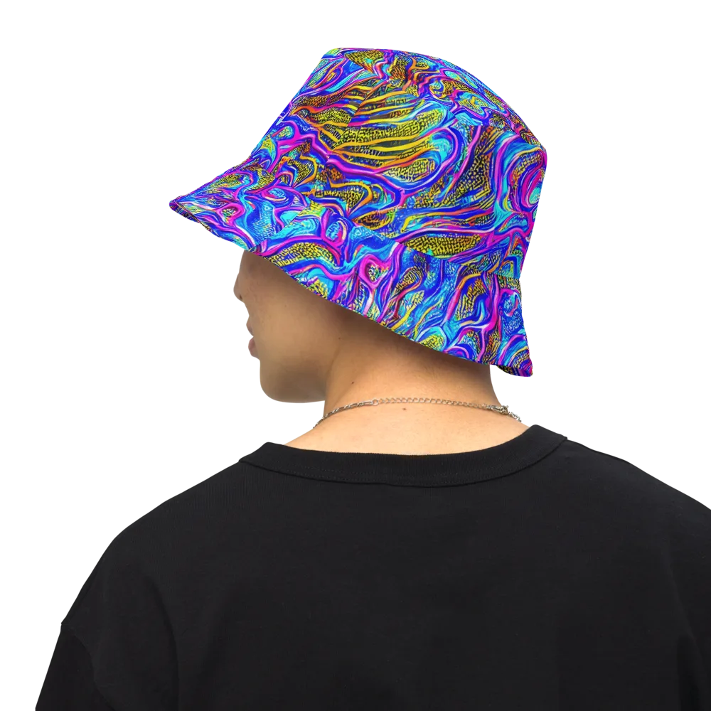 Fluorescent Jungle on Reversible Bucket Hat — Back Inside