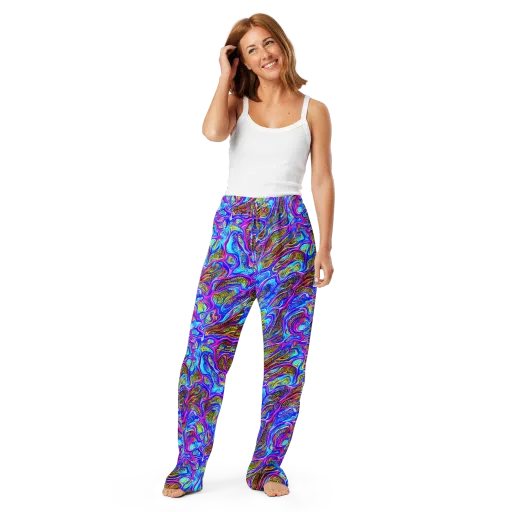 Fluorescent Jungle on a Women's Pajama Pants