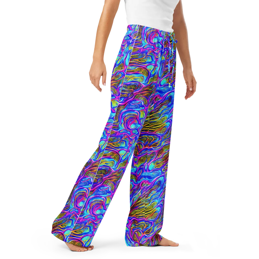 Fluorescent Jungle on Women's Pajama Pants — Right Front