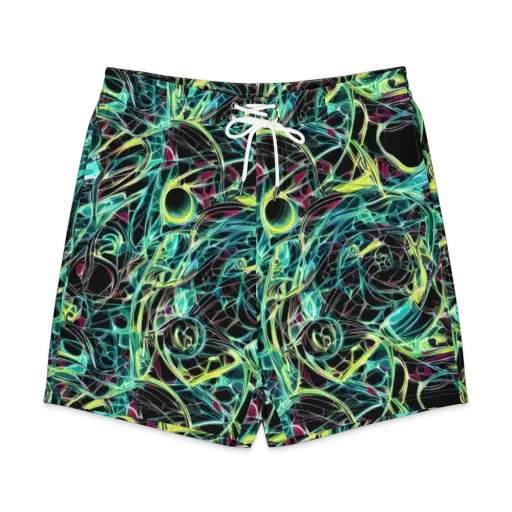 Vivid Circuitry on a Men's Board Shorts