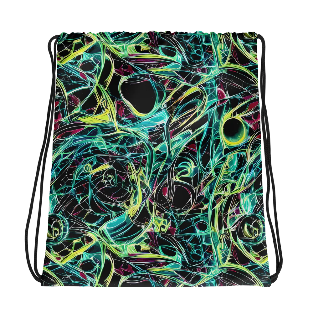 Vivid Circuitry on Drawstring Bag — Photo