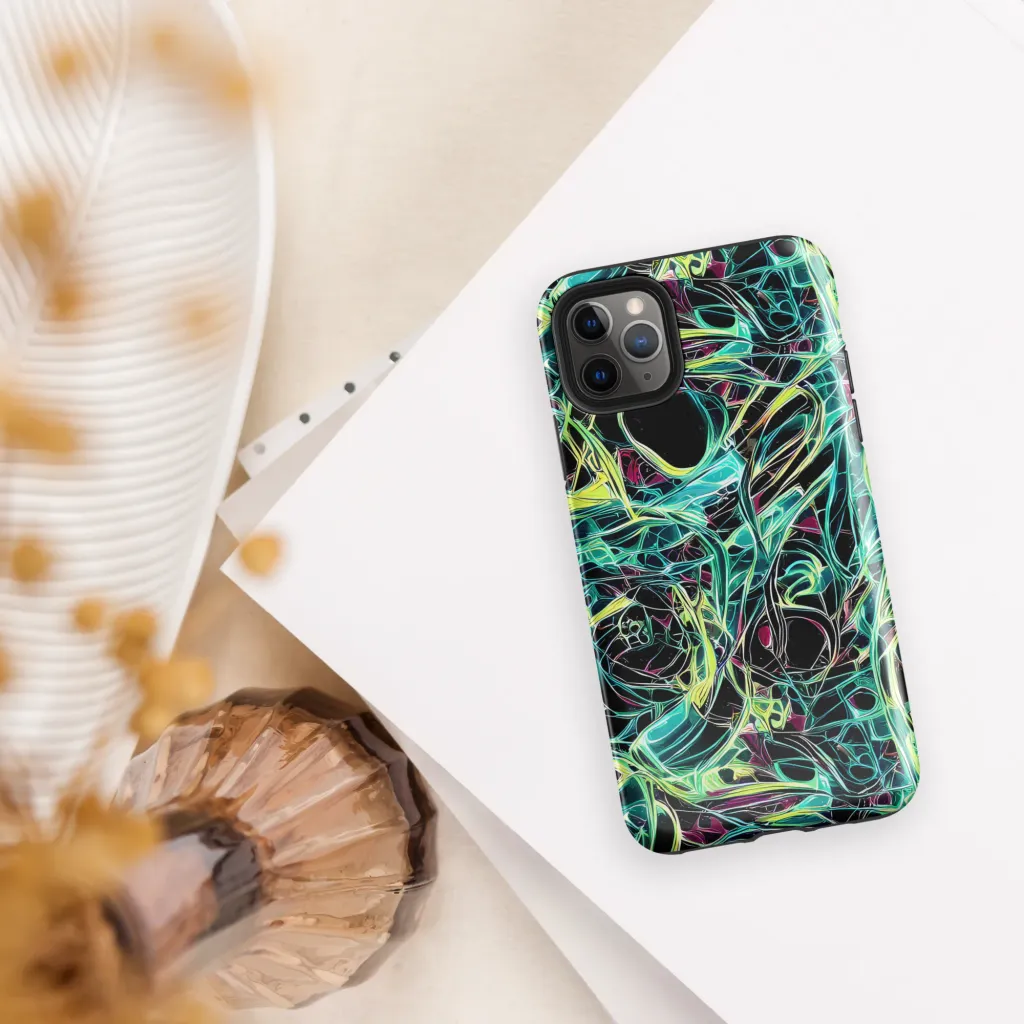Vivid Circuitry on Tough Case for iPhone® — Front