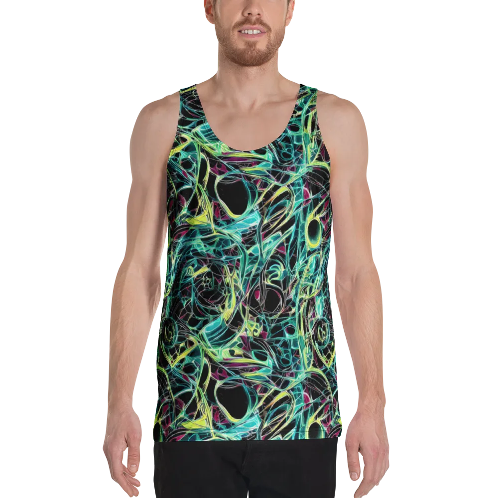 Vivid Circuitry on Men's Tank Top — Front