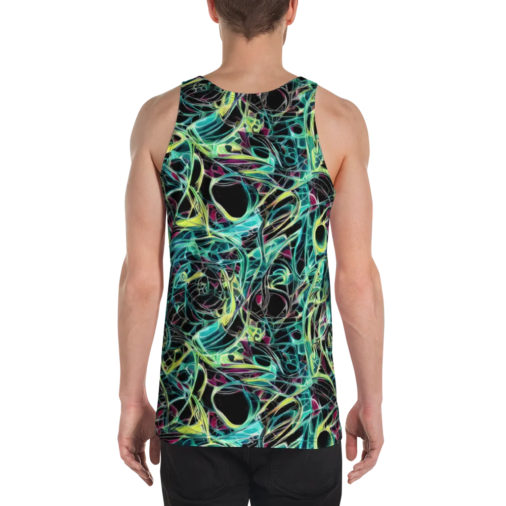 Vivid Circuitry on Men's Tank Top — Back