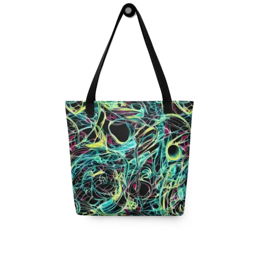 Vivid Circuitry on a Tote Bag