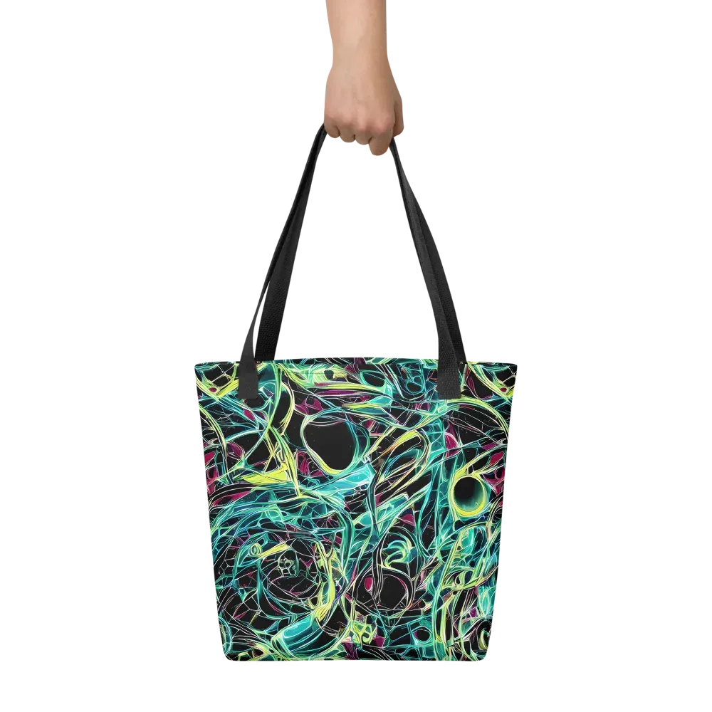 Vivid Circuitry on Tote Bag — Front