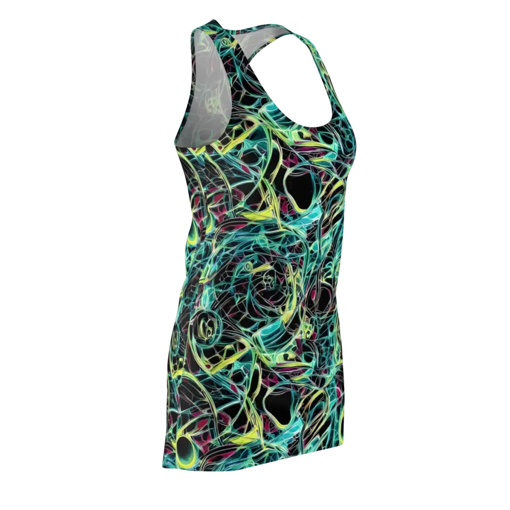 Vivid Circuitry on Racerback Dress — Front Side