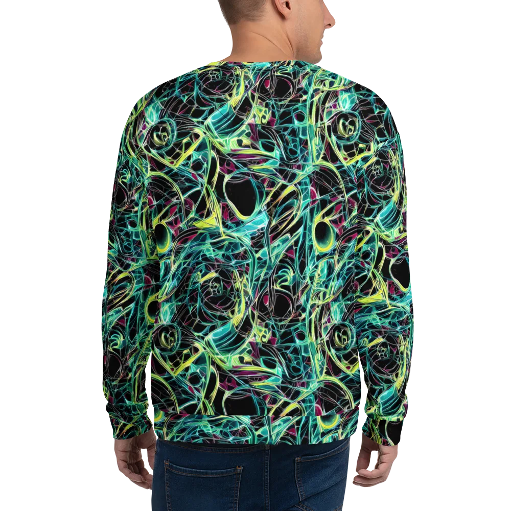 Vivid Circuitry on Sweatshirt — Back
